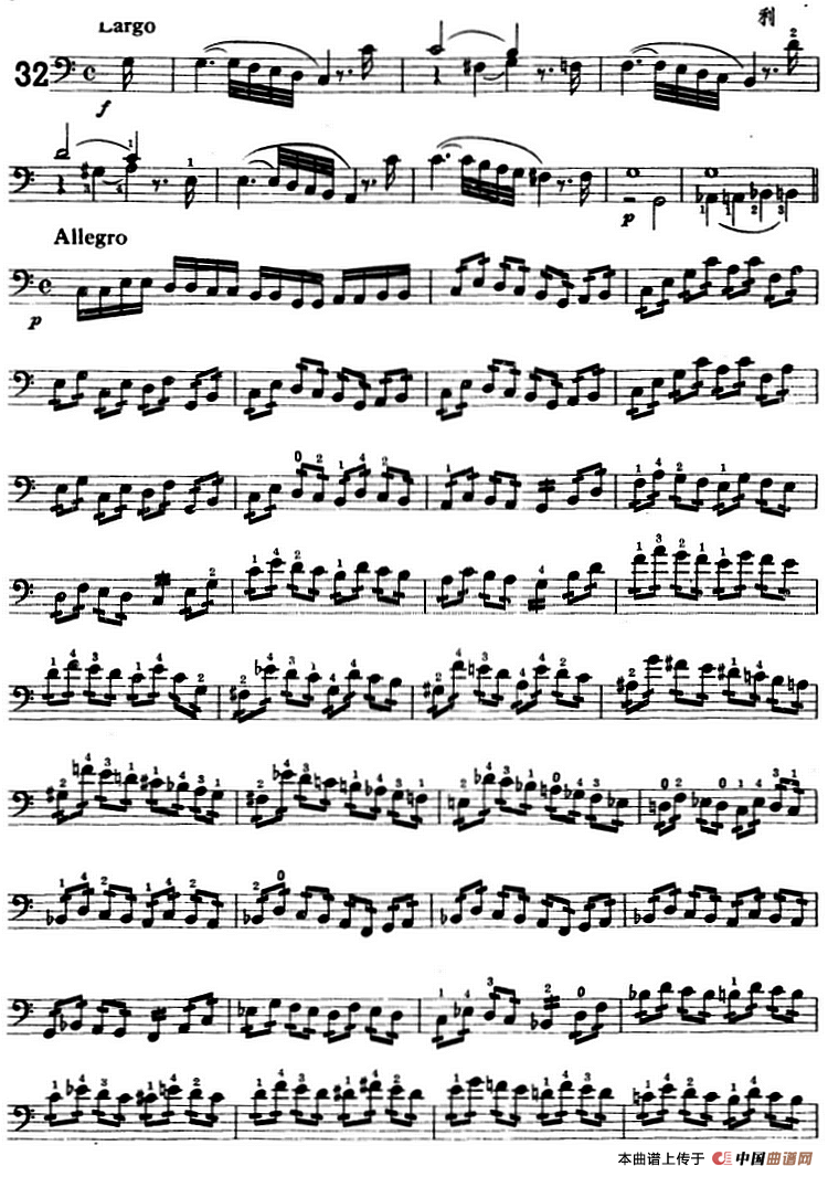 鲍斯特列姆大提琴练习曲（31-34）