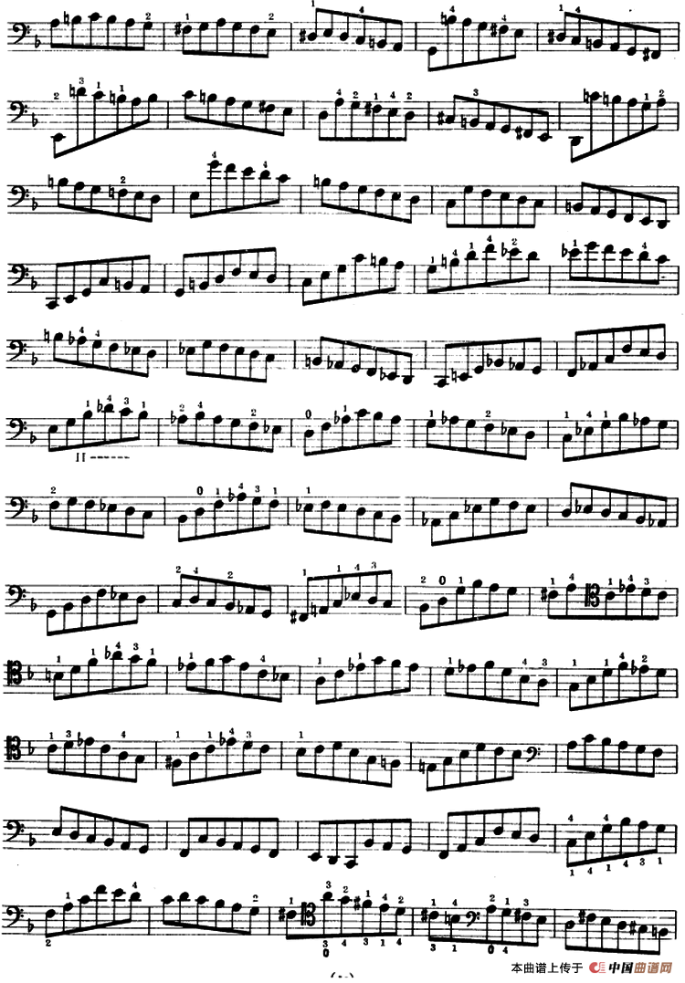 鲍斯特列姆大提琴练习曲（14-15）