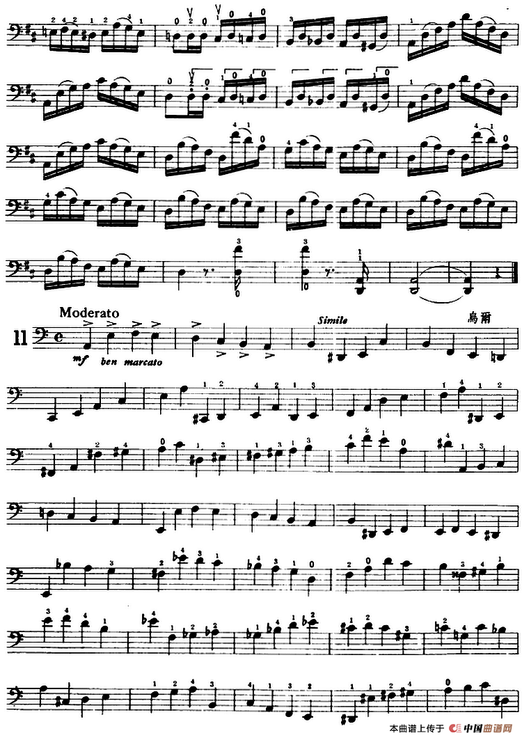 鲍斯特列姆大提琴练习曲（9-13）