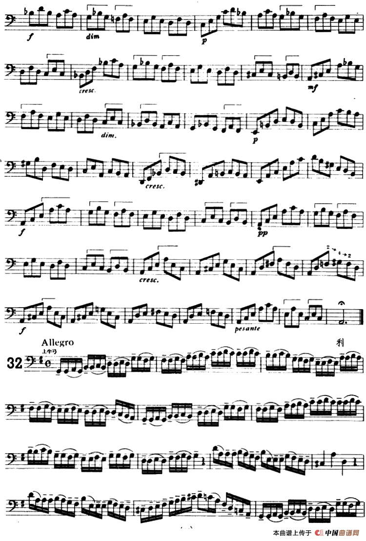 大提琴练习曲：大把位（22—33）