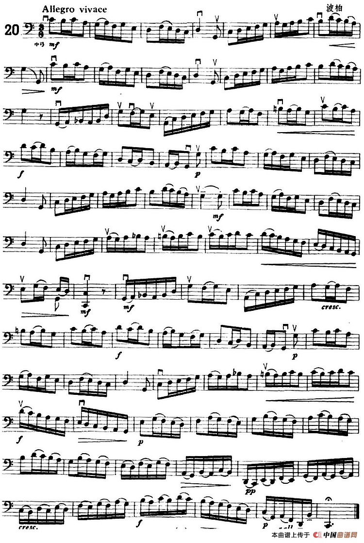 大提琴练习曲：大把位（16—21）