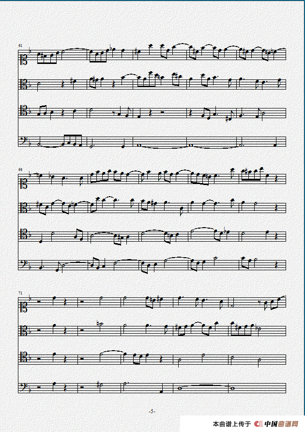 Contrapunctus 1（赋格的艺术）（弦乐四重奏）