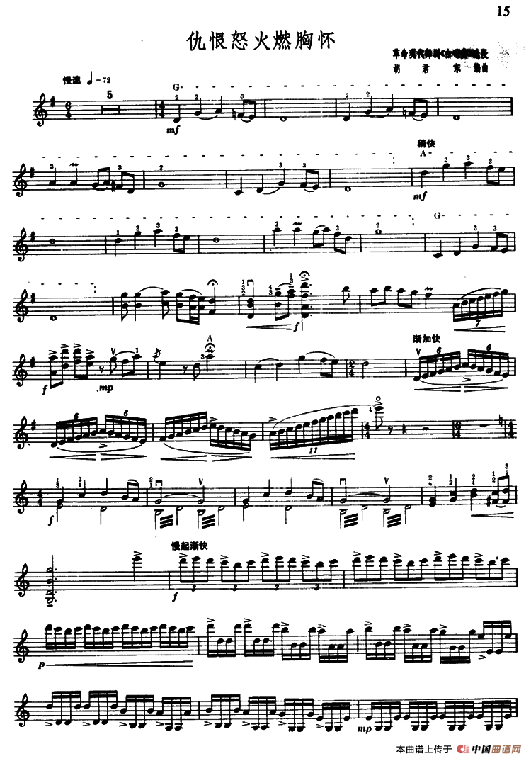 仇恨怒火燃胸怀