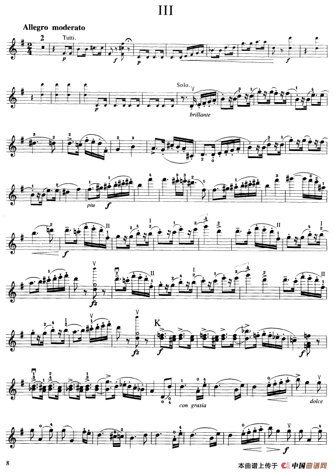 第七协奏曲Op.76（小提琴分谱）