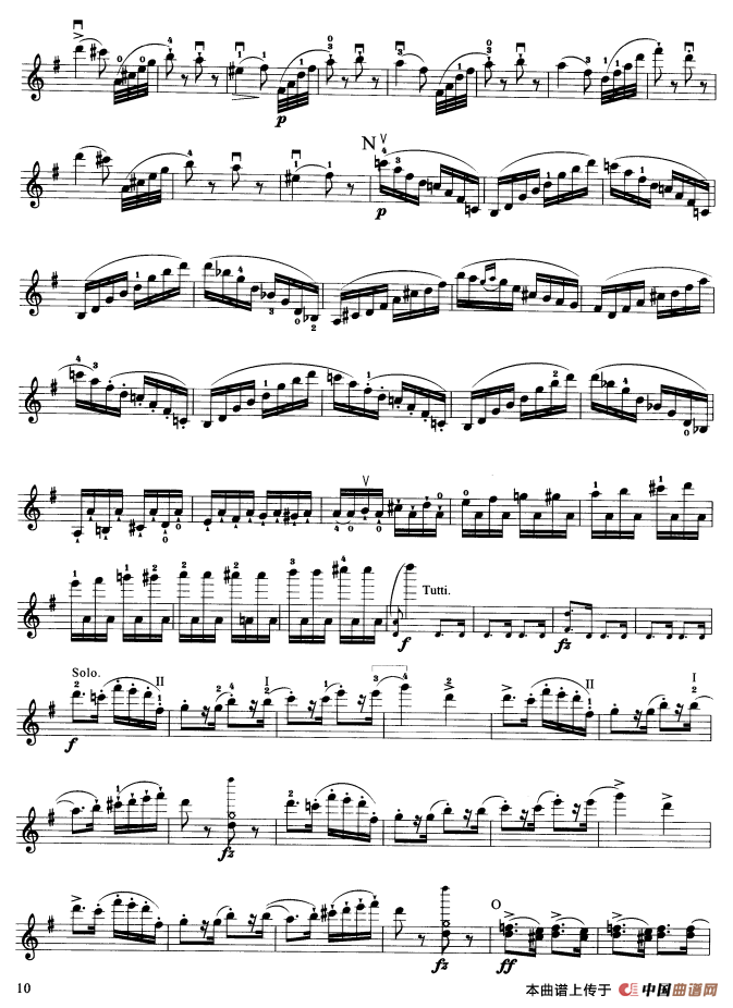 第七协奏曲Op.76（小提琴分谱）