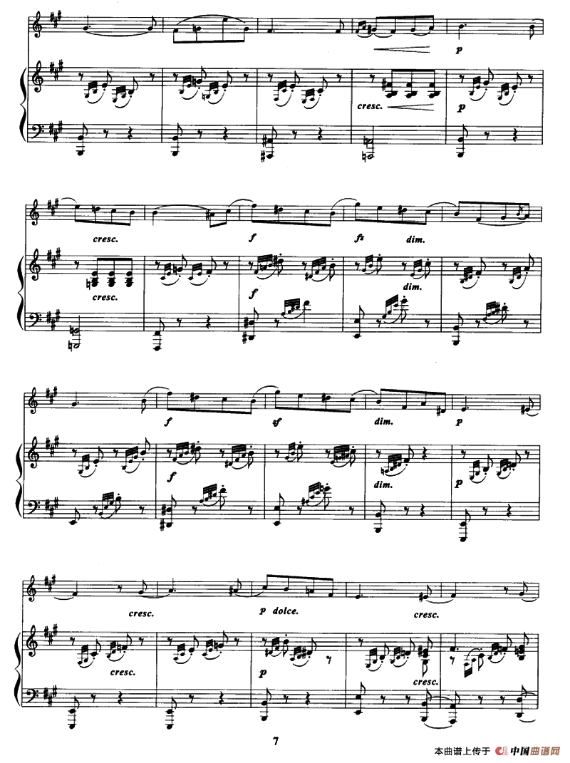 春之歌（小提琴+钢琴伴奏）