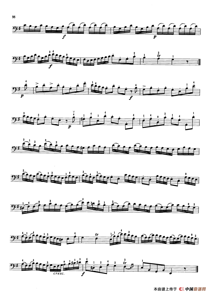 马尔切洛e小调奏鸣曲 （大提琴）