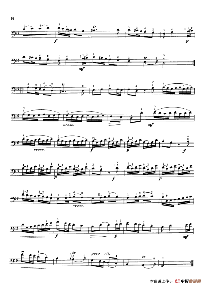 马尔切洛G大调奏鸣曲 （大提琴）