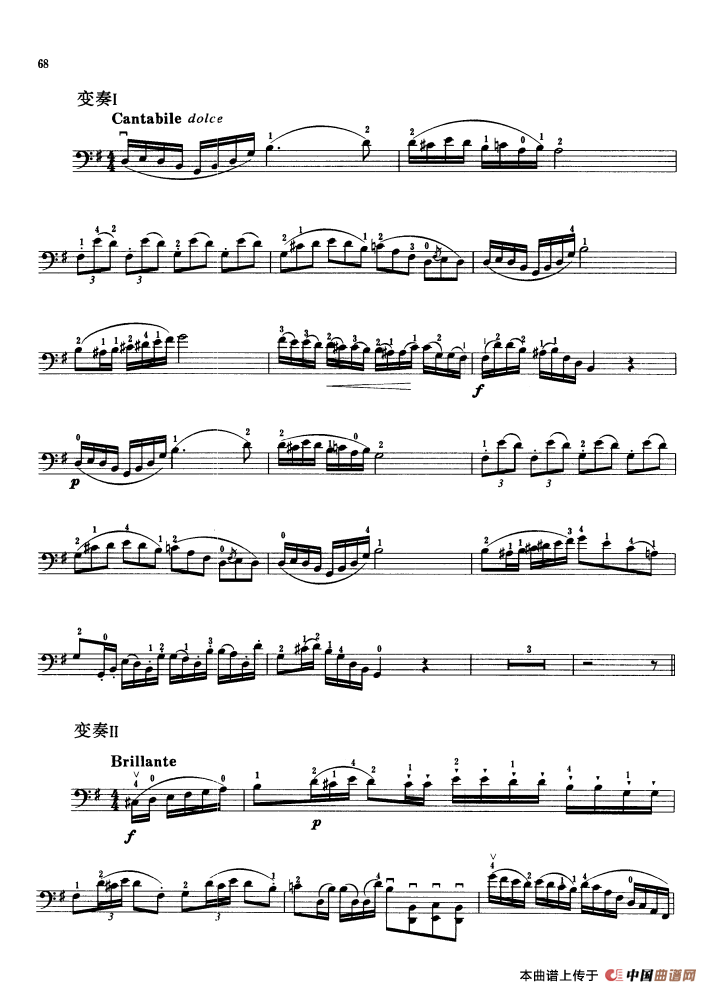 罗西尼主题与变奏 （大提琴）