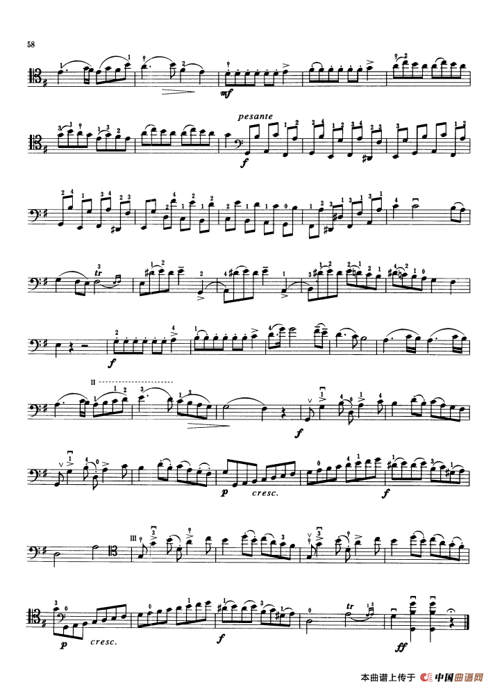 G大调奏鸣曲 （大提琴）