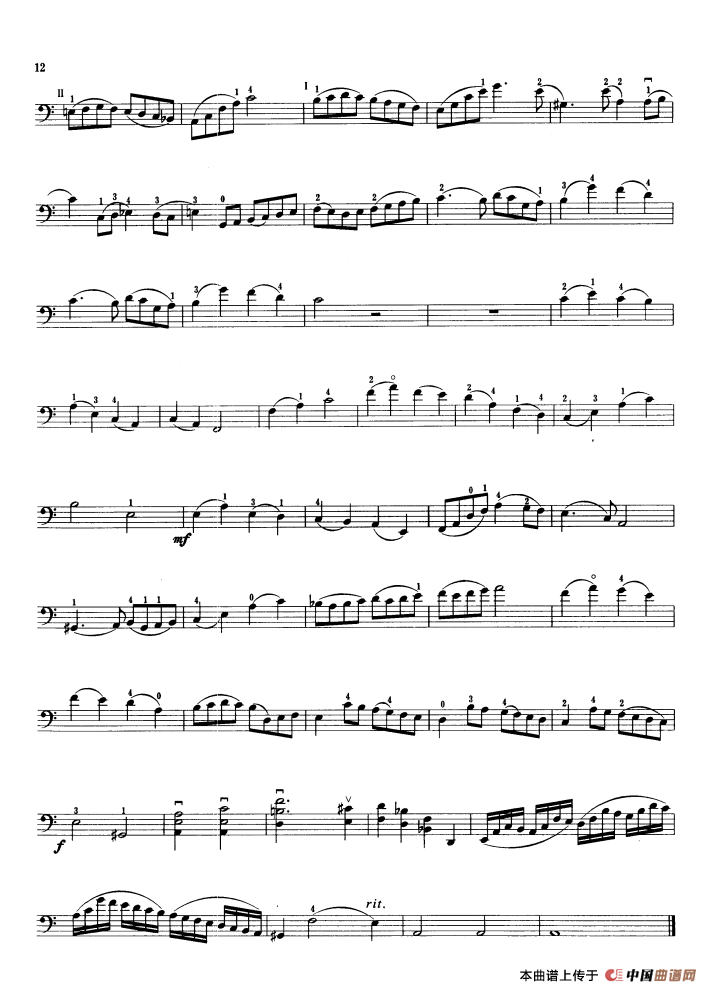 里丁小协奏曲（a小调）（大提琴）