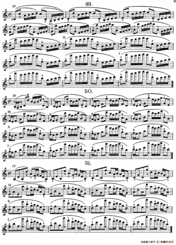 小提琴换把练习·作品第八号（第七节）