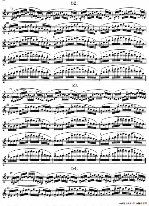 小提琴换把练习·作品第八号（第七节）