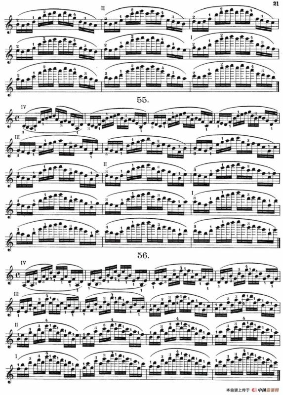 小提琴换把练习·作品第八号（第七节）