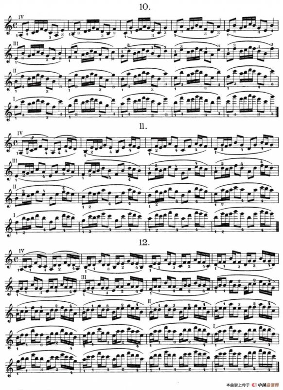 小提琴换把练习·作品第八号（第二节）