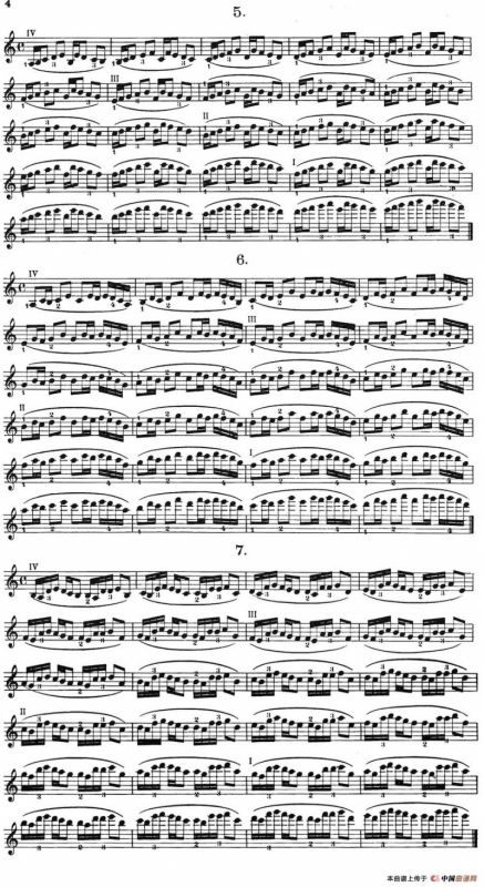 小提琴换把练习·作品第八号（第一节）