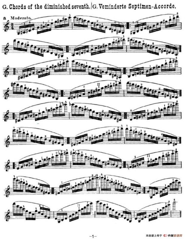 小提琴音阶练习·作品32（Scale Studie-G）