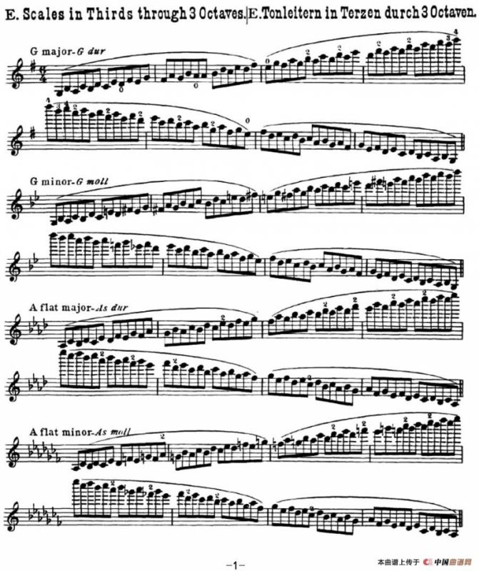 小提琴音阶练习·作品32（Scale Studie-E）