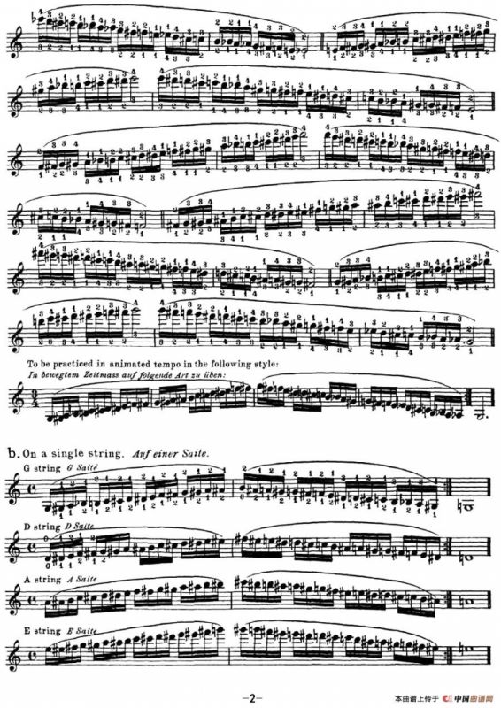 小提琴音阶练习·作品32（Scale Studie-D）