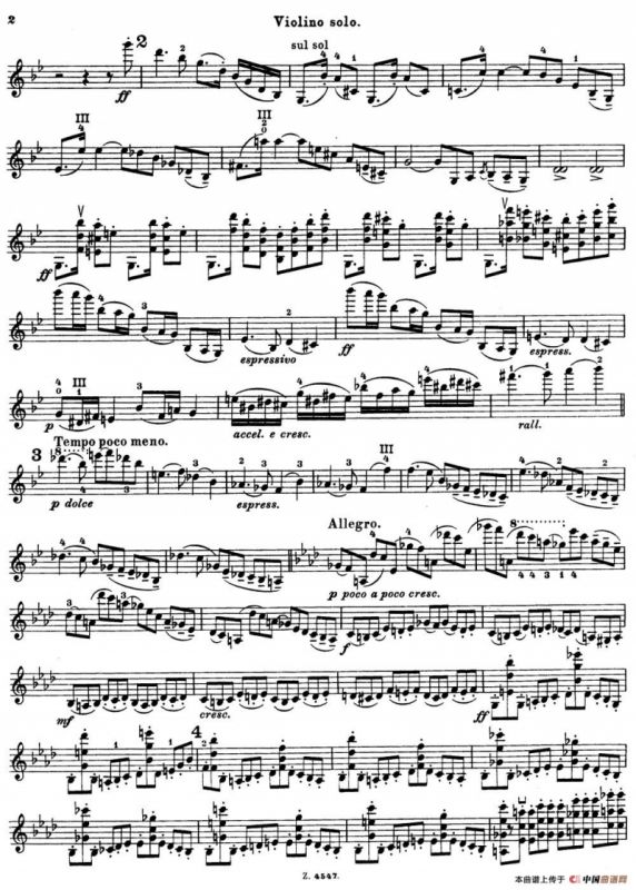 第3号小提琴协奏曲 Op.99（violin concerto no.3）