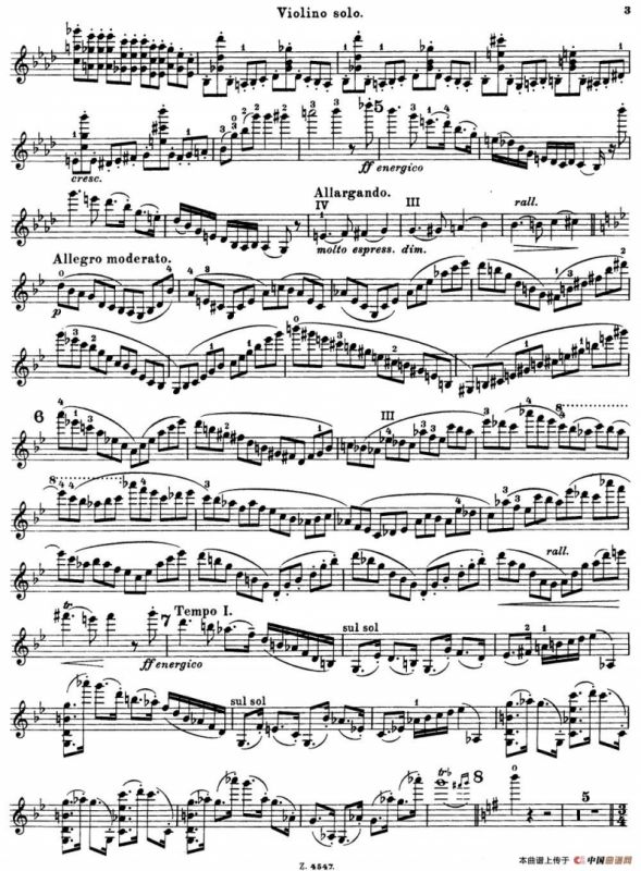 第3号小提琴协奏曲 Op.99（violin concerto no.3）