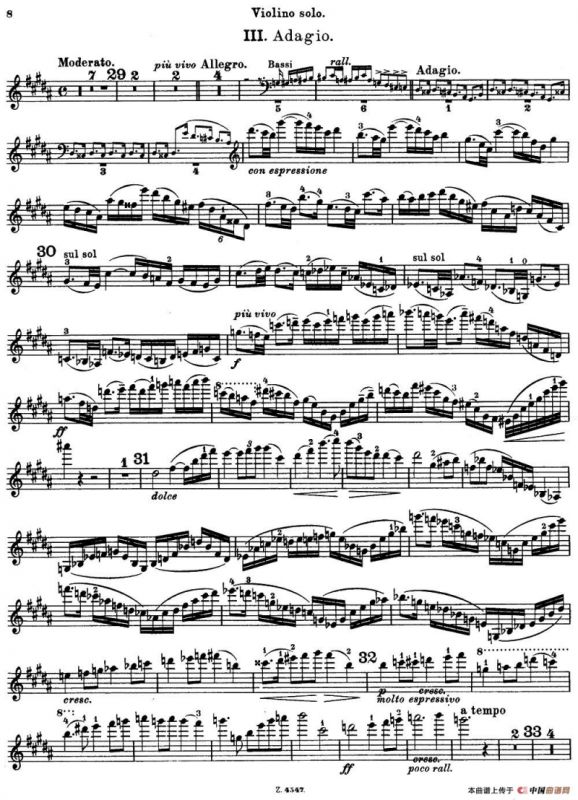 第3号小提琴协奏曲 Op.99（violin concerto no.3）