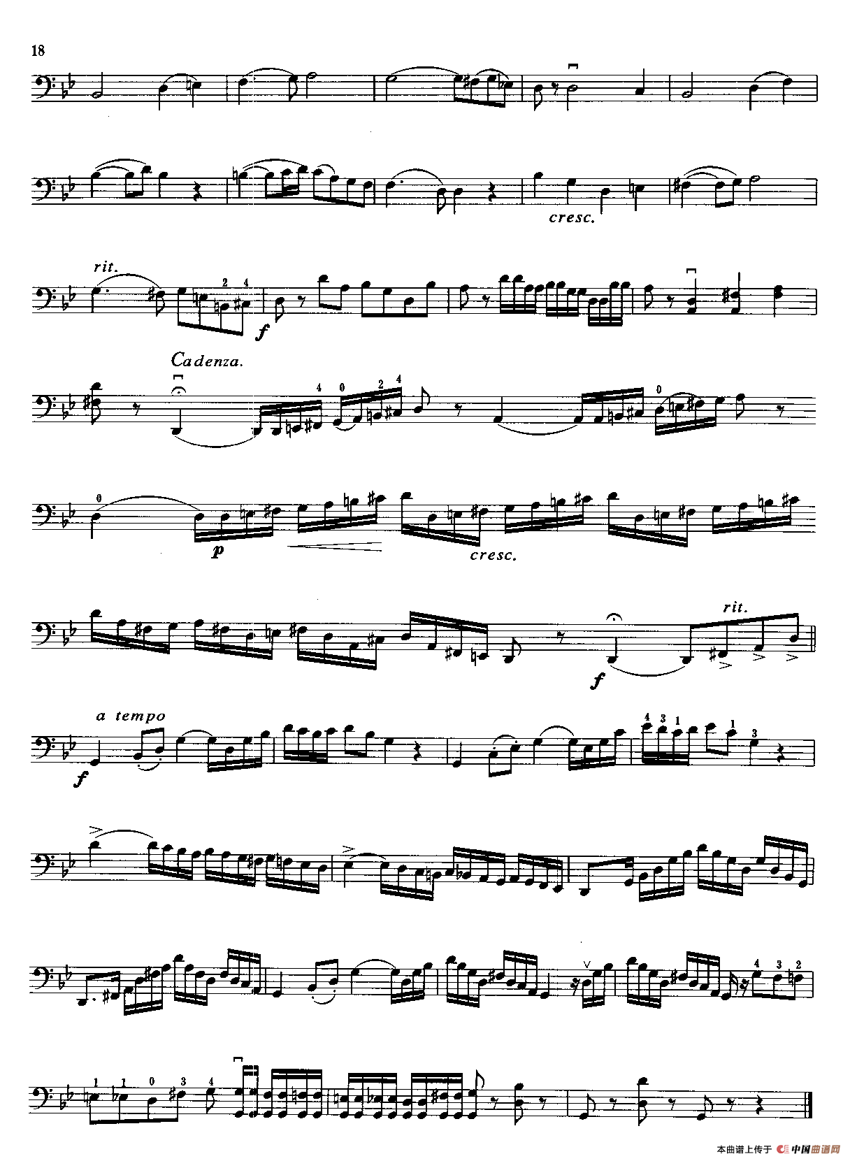 g小调小协奏曲（大提琴）