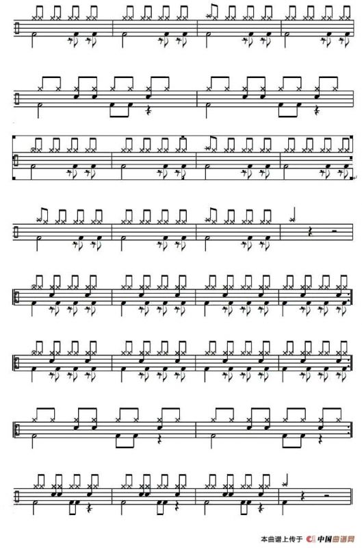 Trouble is a friend（架子鼓普）