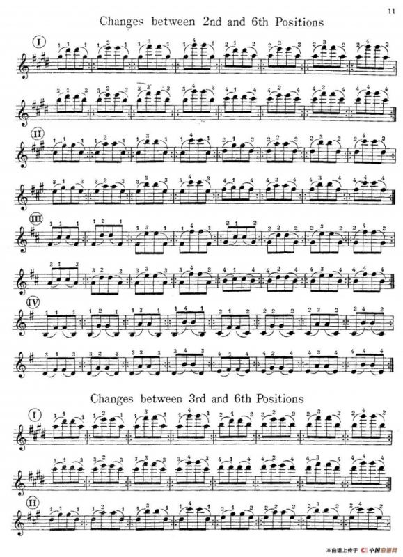 小提琴换把练习曲（第二部分）