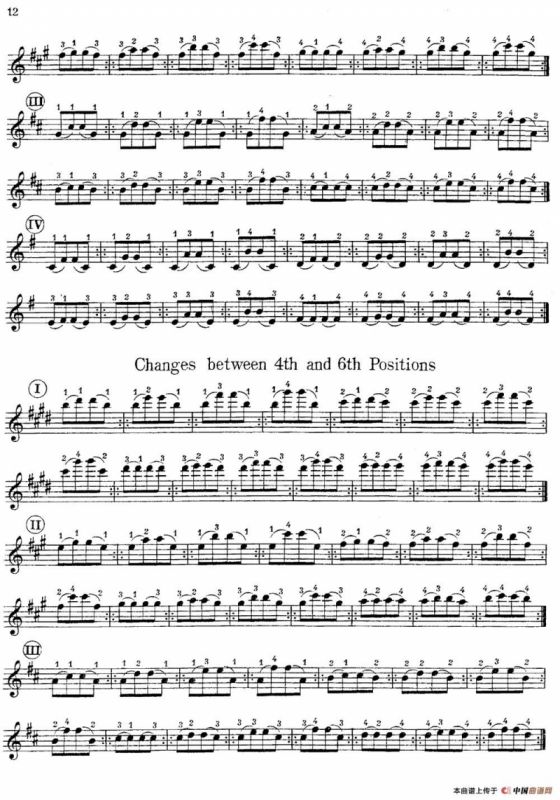 小提琴换把练习曲（第二部分）