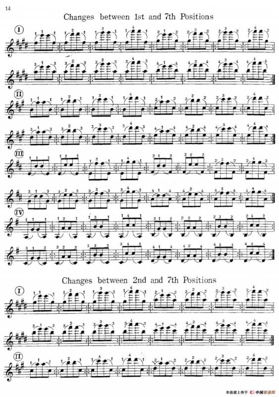 小提琴换把练习曲（第二部分）