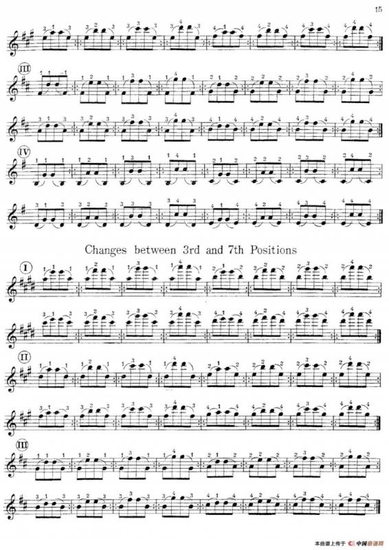 小提琴换把练习曲（第二部分）