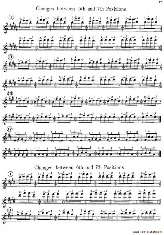 小提琴换把练习曲（第二部分）