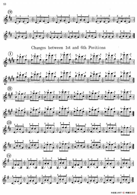 小提琴换把练习曲（第一部分）