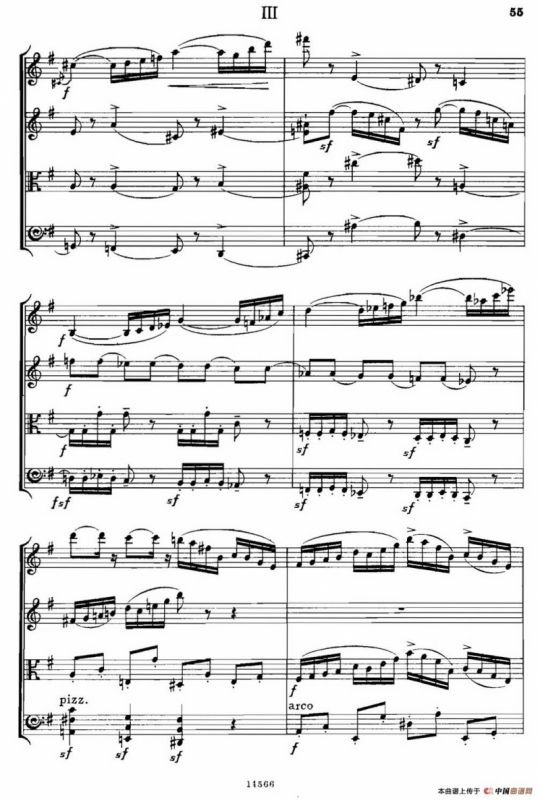 QUARTET Op.83（第三部分）（弦乐四重奏）