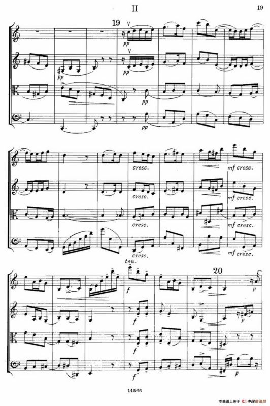 QUARTET Op.83（第二部分）（弦乐四重奏）