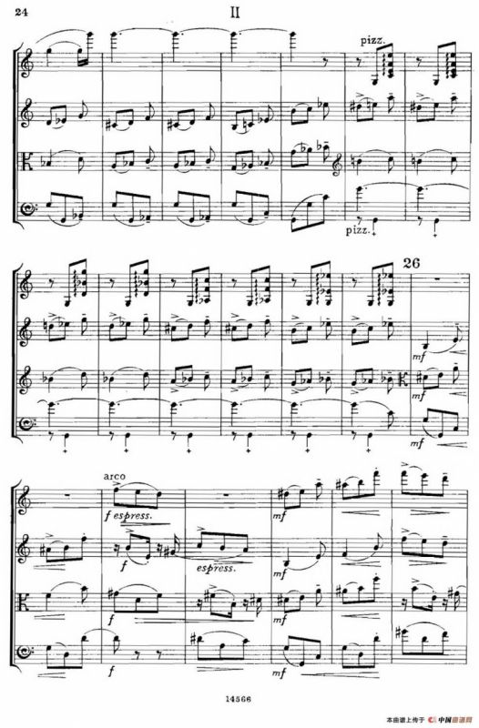 QUARTET Op.83（第二部分）（弦乐四重奏）