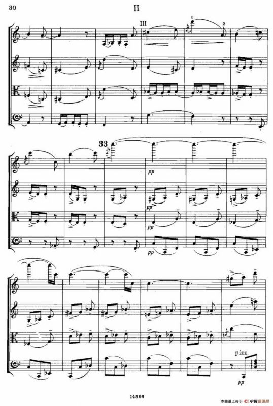 QUARTET Op.83（第二部分）（弦乐四重奏）