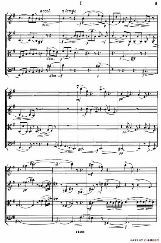 QUARTET Op.83（第一部分）（弦乐四重奏）