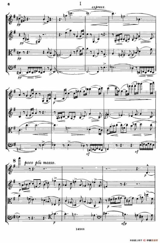 QUARTET Op.83（第一部分）（弦乐四重奏）