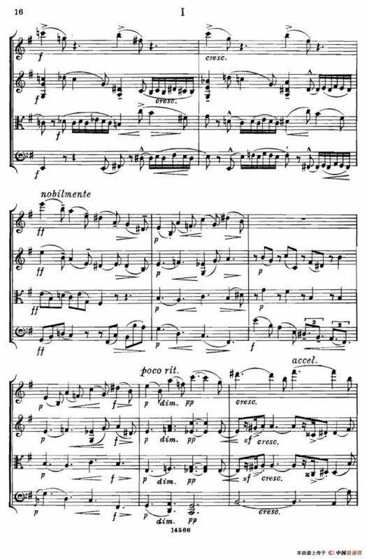 QUARTET Op.83（第一部分）（弦乐四重奏）