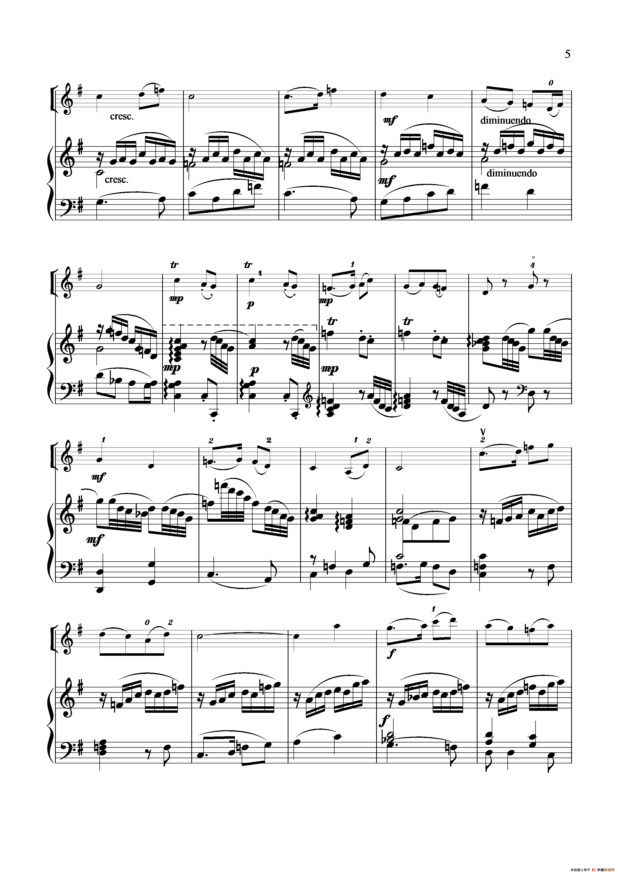 扑蝶舞曲（小提琴独奏+钢琴伴奏）