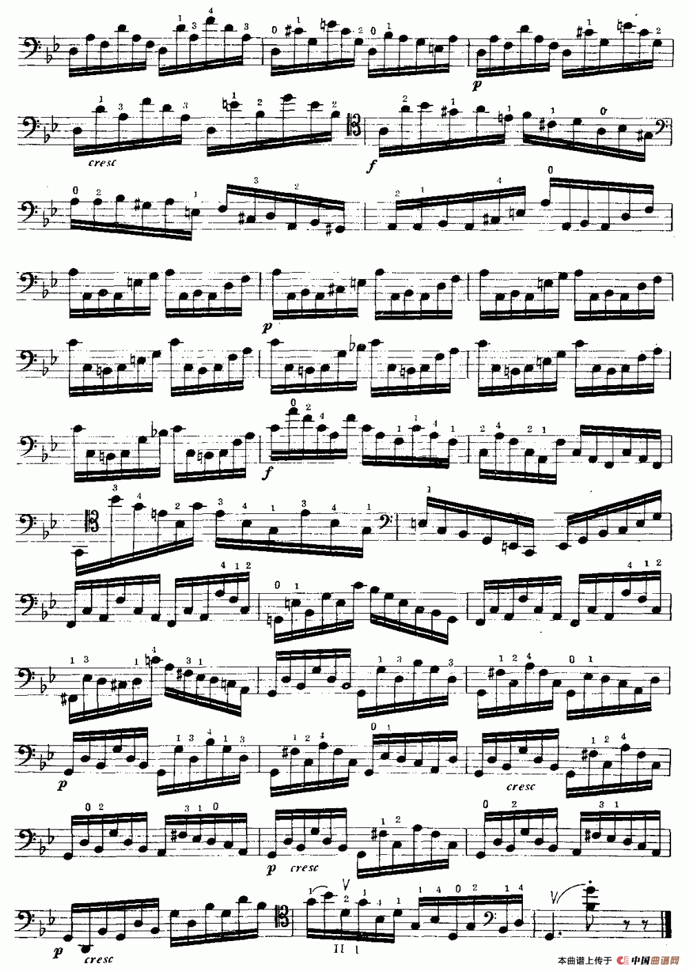 大提琴快弓练习曲