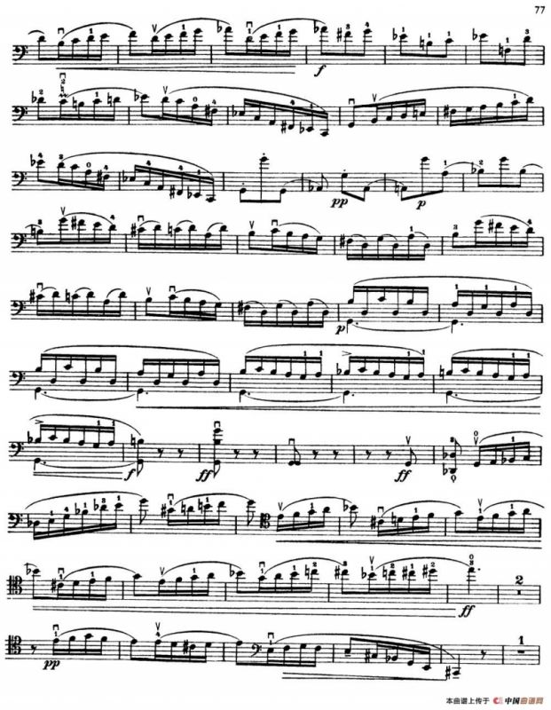 大提琴高级练习曲40首 No.36