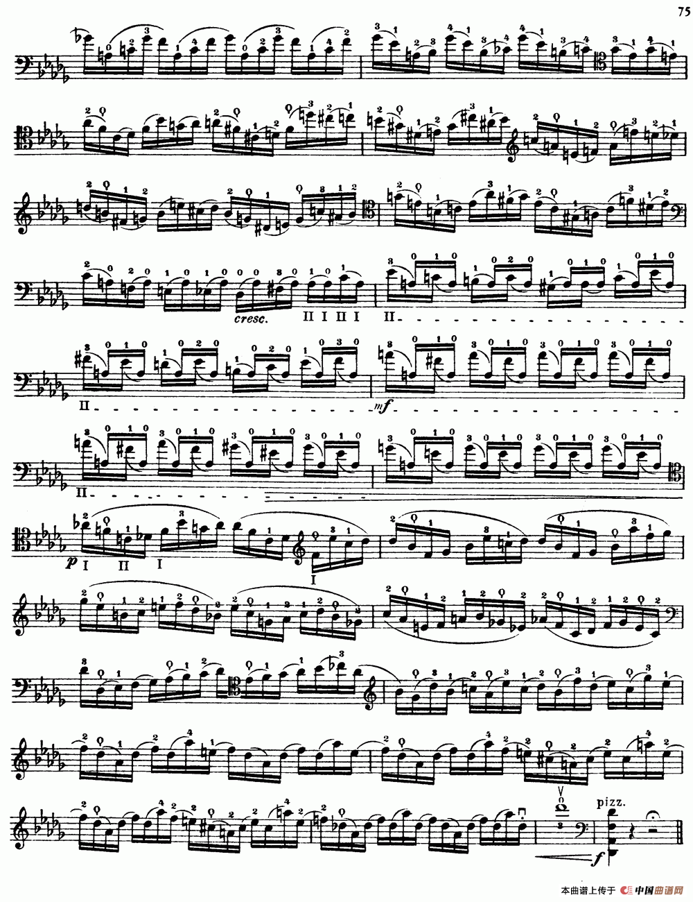 大提琴高级练习曲40首 No.35