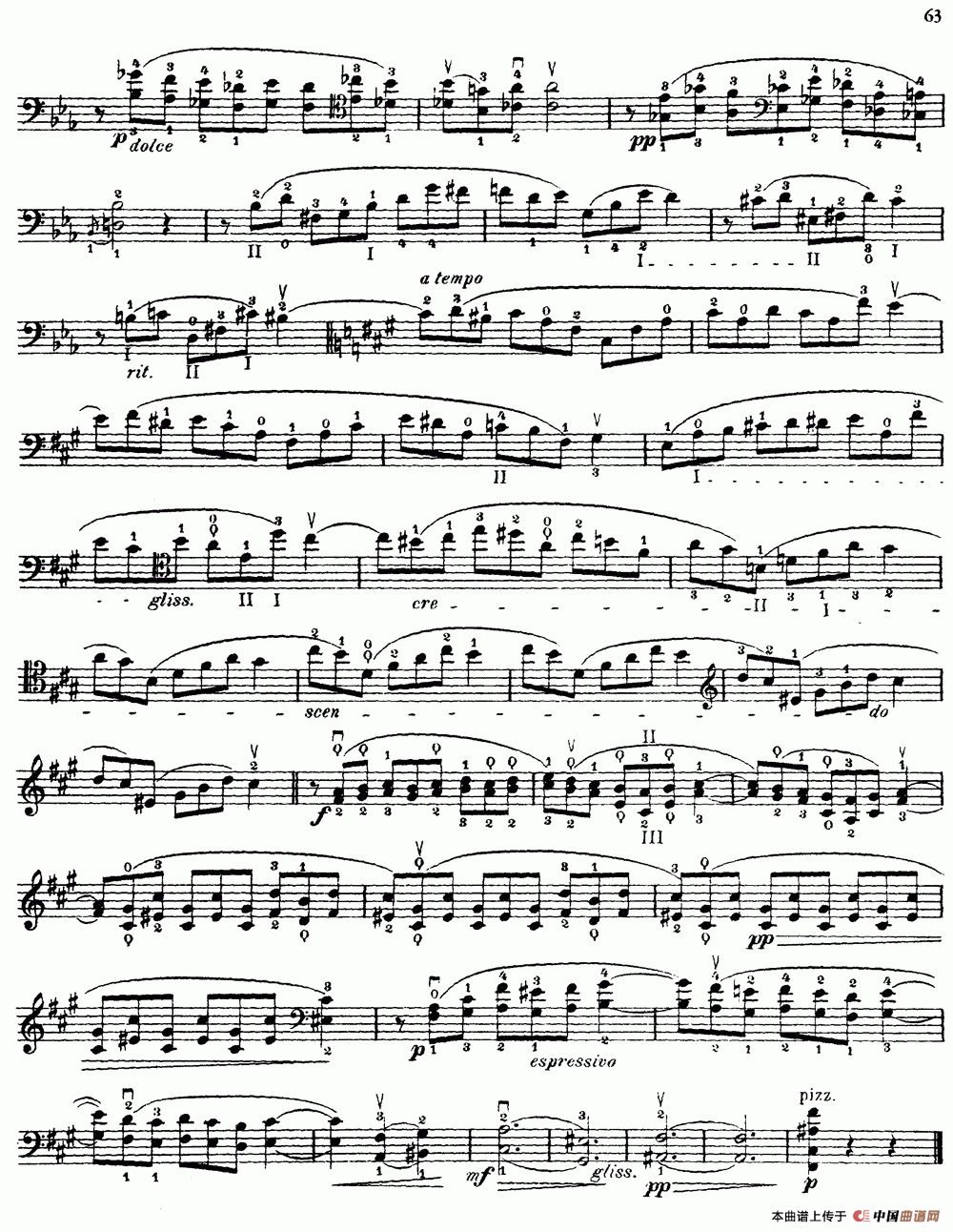 大提琴高级练习曲40首 No.29