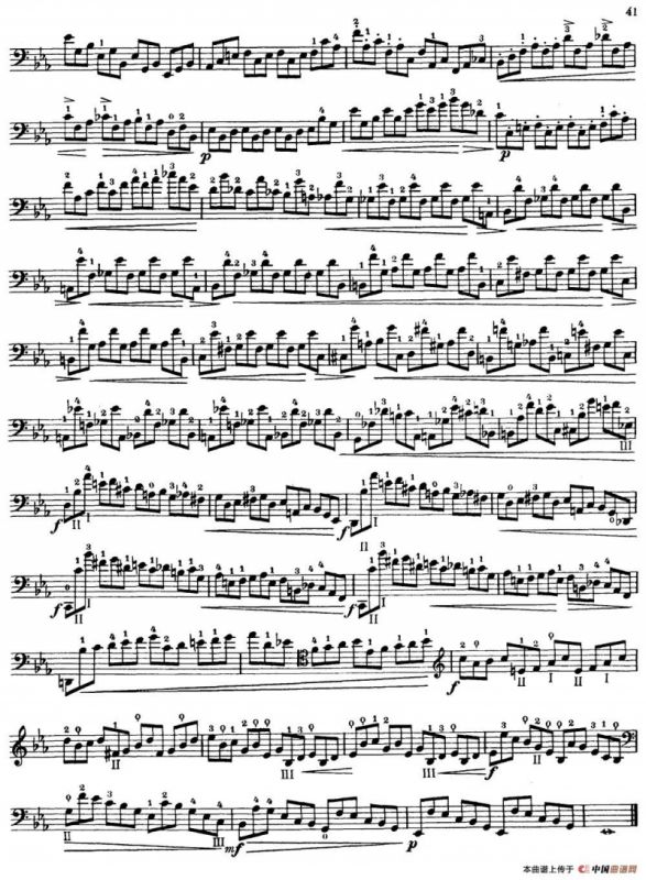 大提琴高级练习曲40首 No.19