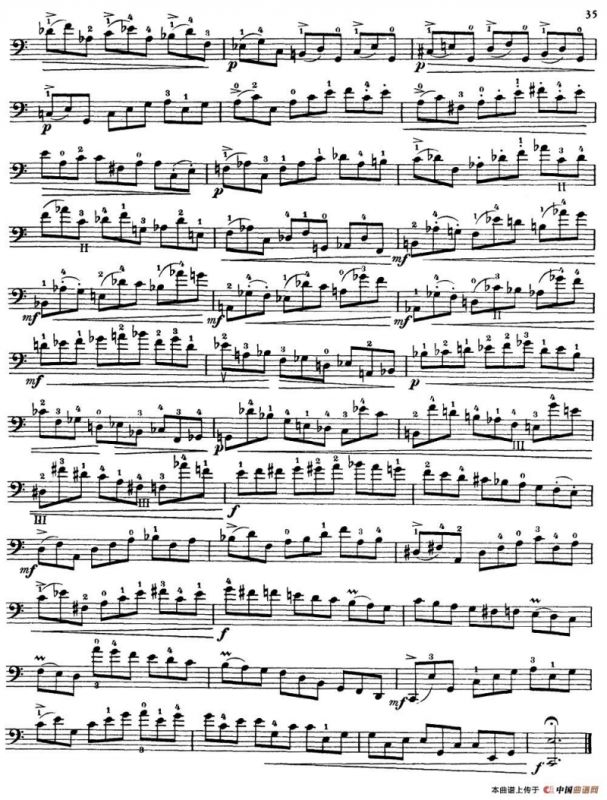 大提琴高级练习曲40首 No.16