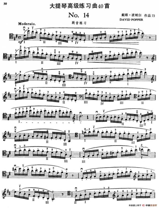 大提琴高级练习曲40首 No.14