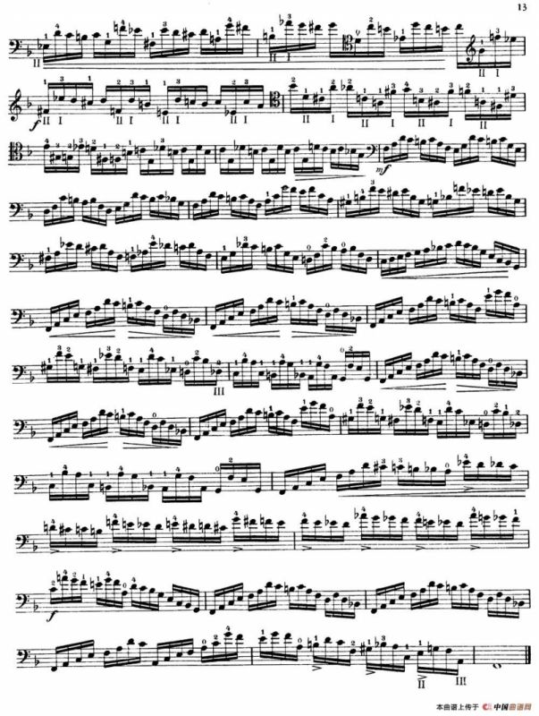 大提琴高级练习曲40首 No.6